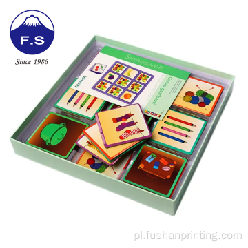 Dostosowany druk kolorowy zestaw kart edukacyjnych dla dzieci